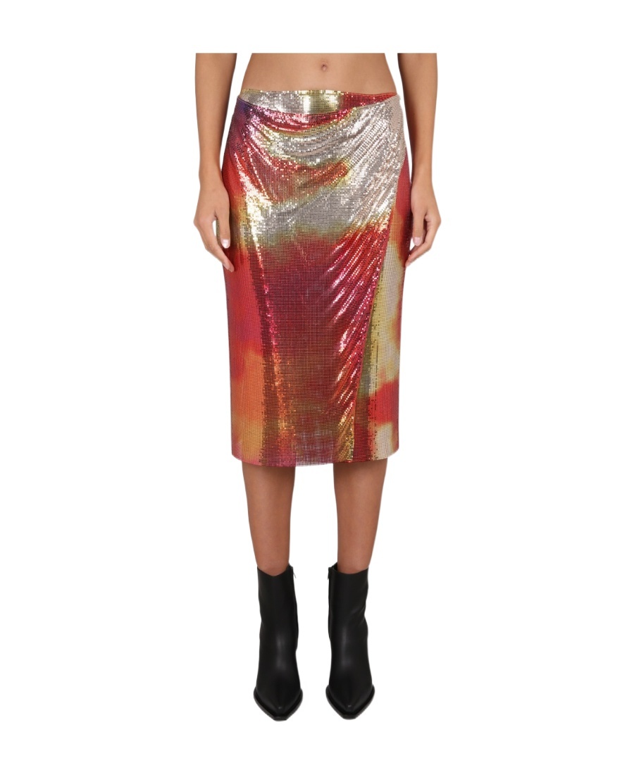 Shop Rabanne Jupe Chainmail Skirt In Multicolor