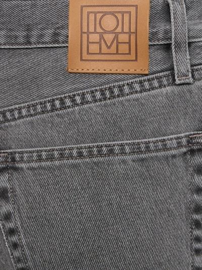 TOTÊME DENIM TROUSERS WITH LOGO AFFIXED