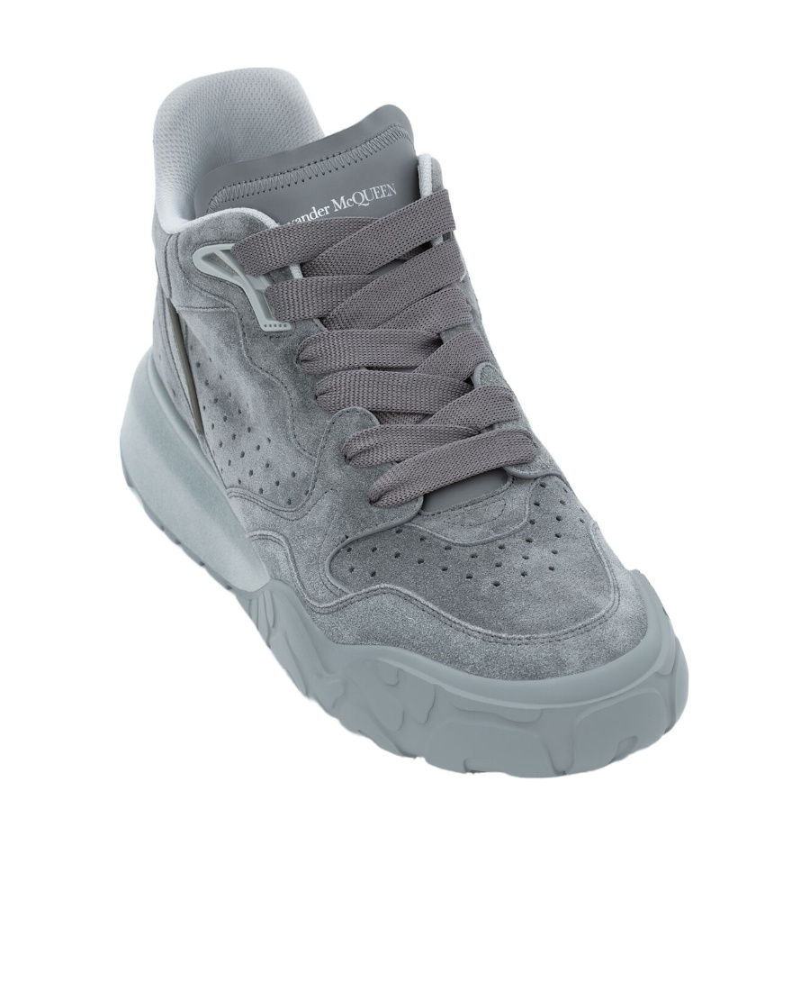 Alexander Mcqueen Court Trainer Chunky Sneakers In Gray