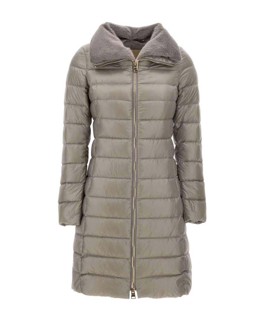 Herno Zip-up Padded Coat In Gray