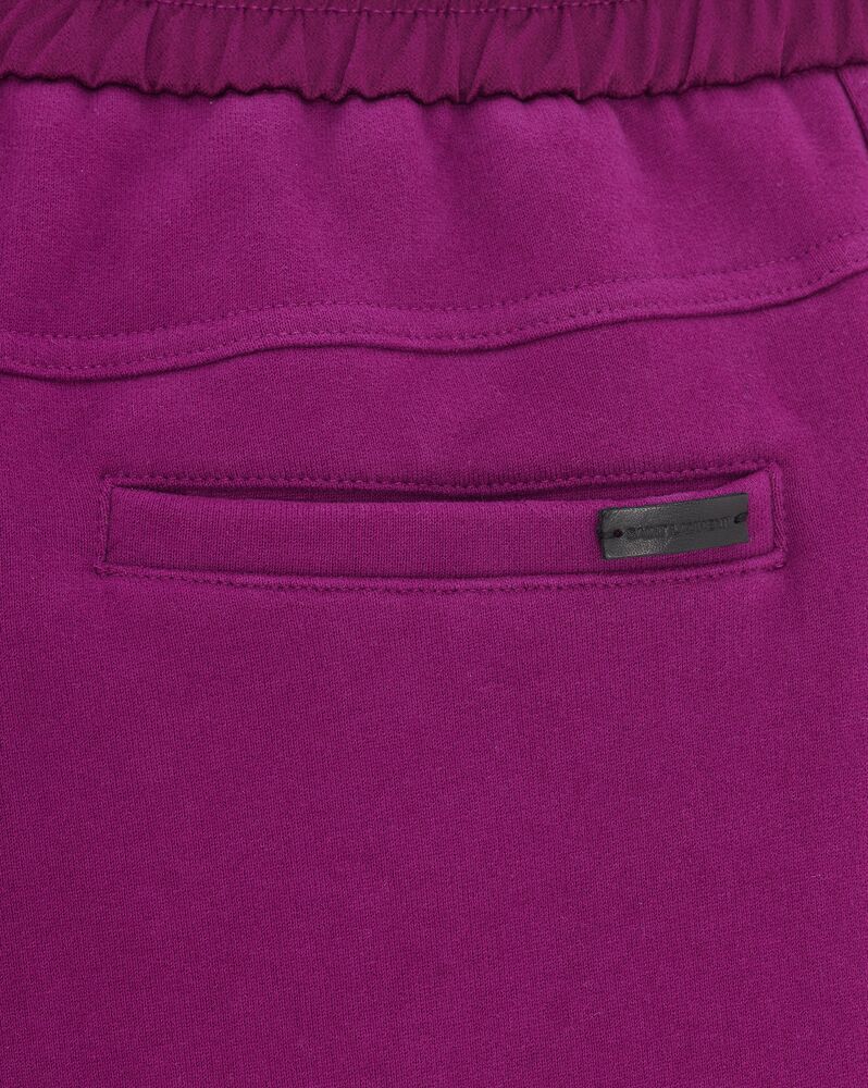 Saint Laurent Embroidered-logo Cotton Track Pants In Purple