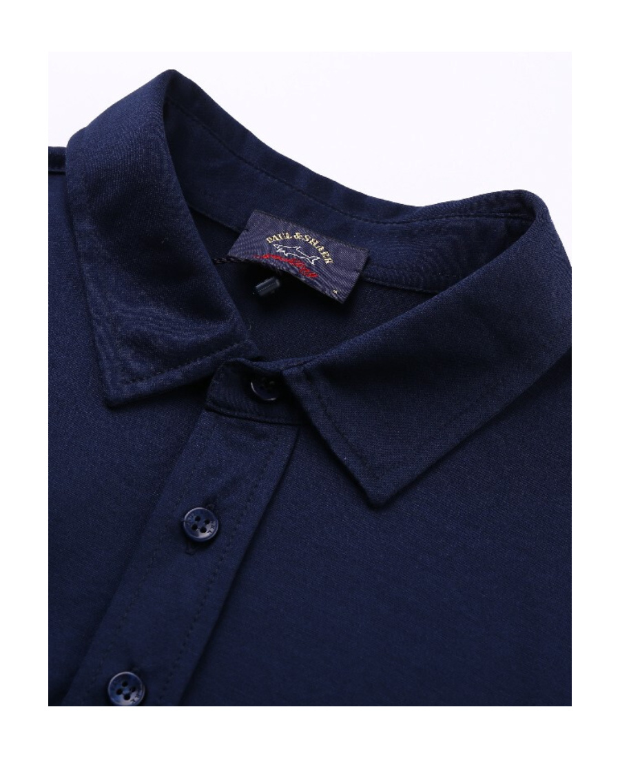 Paul & Shark Lapel Short Sleeve T-shirt In Black