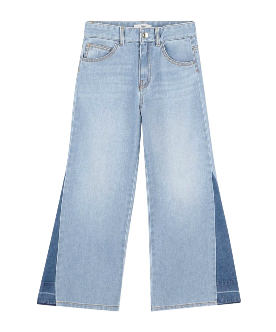 Chloé Belt Loop Jeans In Blue