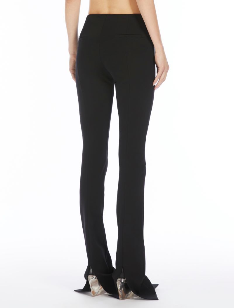 Sportmax Slit-back Trousers In Black