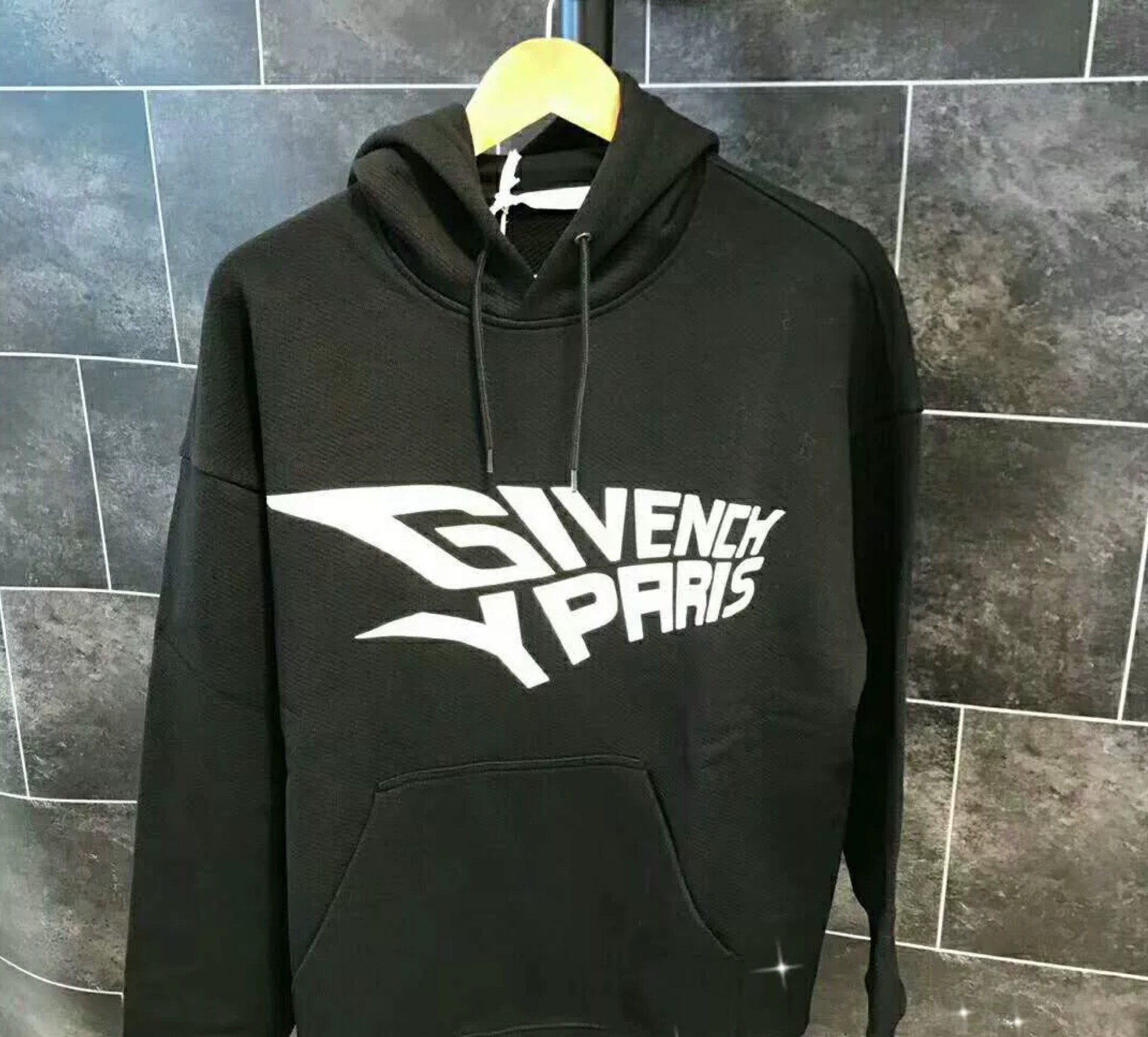 Givenchy Logo Printed Hooded Sweater In Black