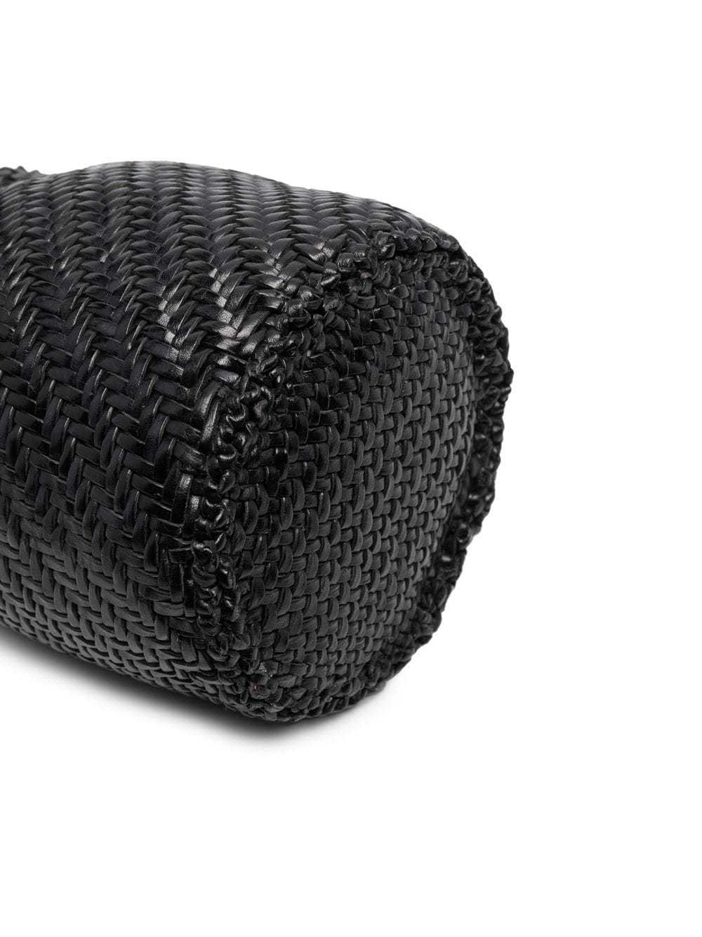 Dragon Diffusion Drawstring Knitted Shoulder Bag In Black