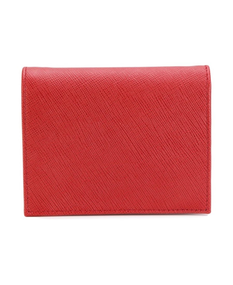 Prada Small Saffiano Leather Wallet In Red