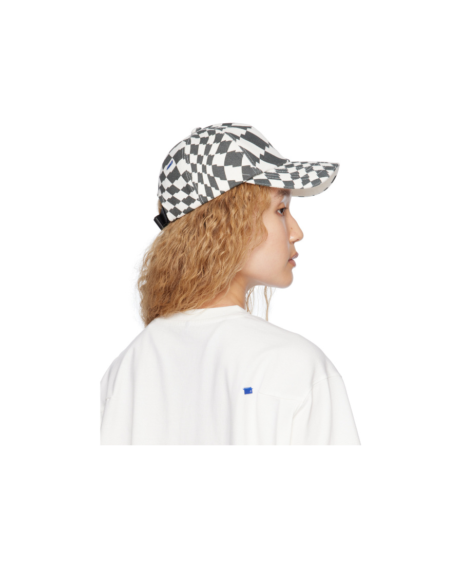 Ader Error Checkered Baseball Cap In White