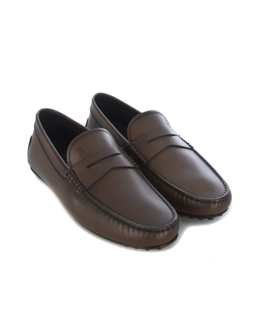 Tod's Embossed-logo Detail Loafers In Black