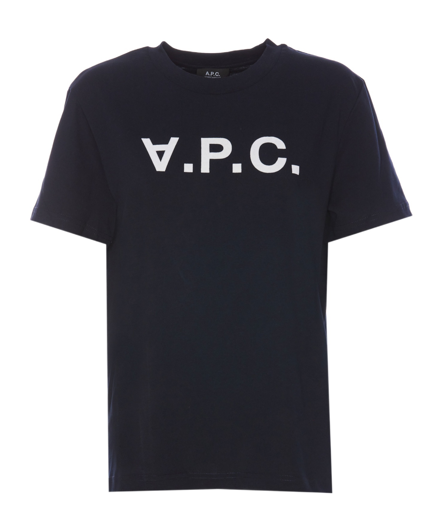 Apc A.p.c. Logo Printed Crewneck T-shirt In Black