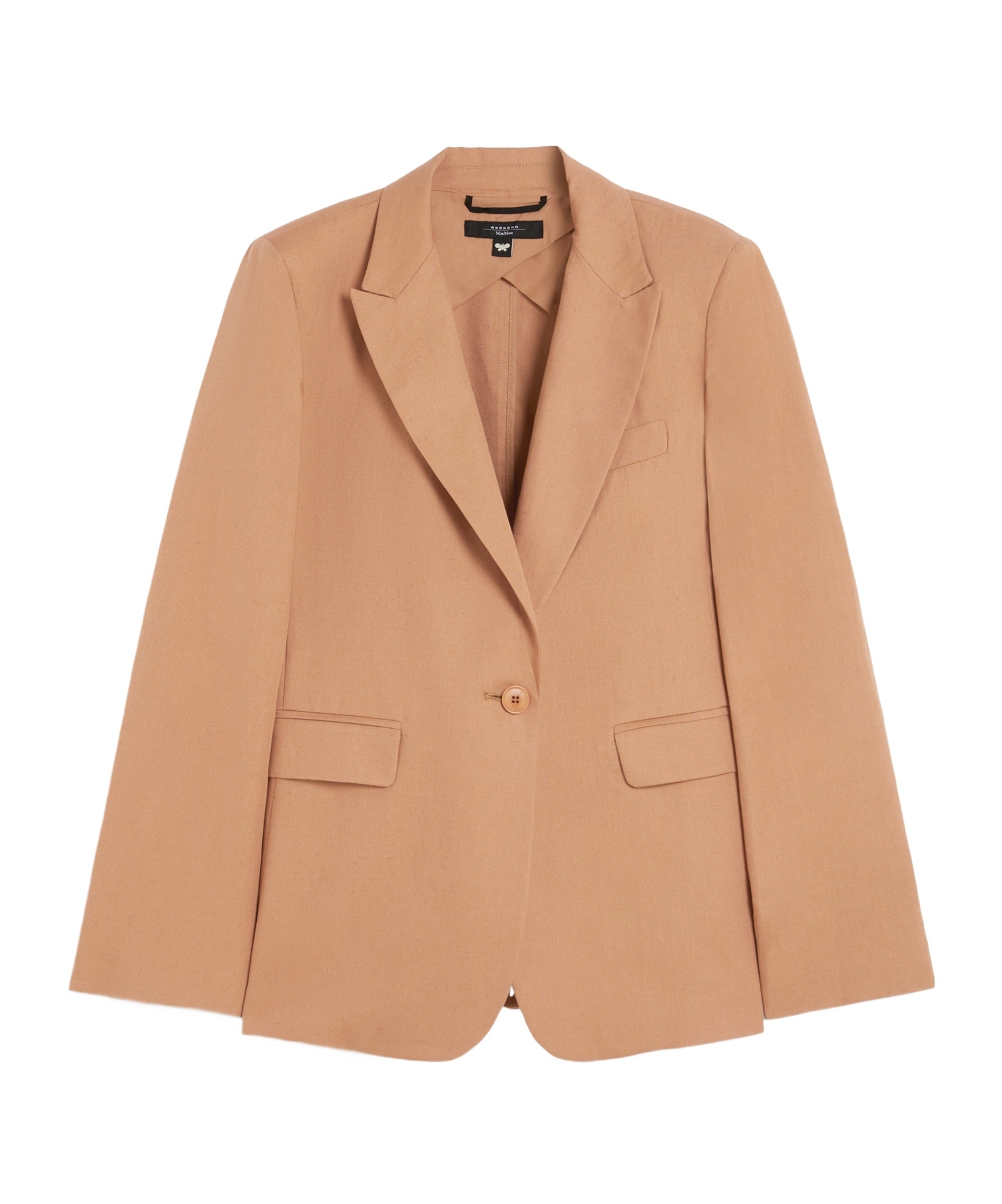 Weekend Max Mara Cotton And Linen Blazer In Desert-colored