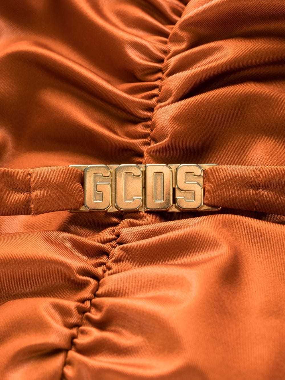 Gcds Satin Halterneck One-piece In Brown