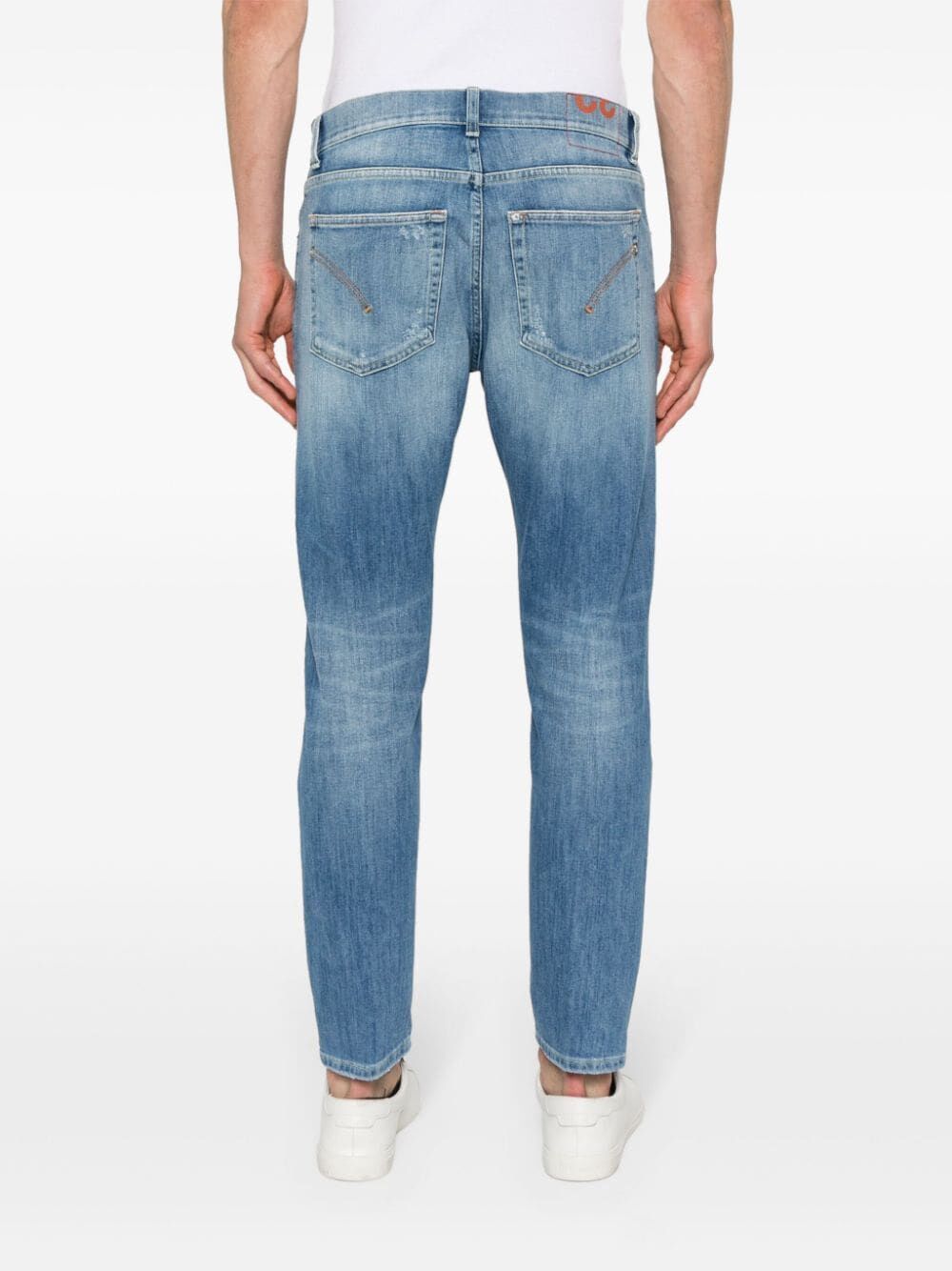 Dondup Distressed Faded Jeans Five Pockets In Blue
