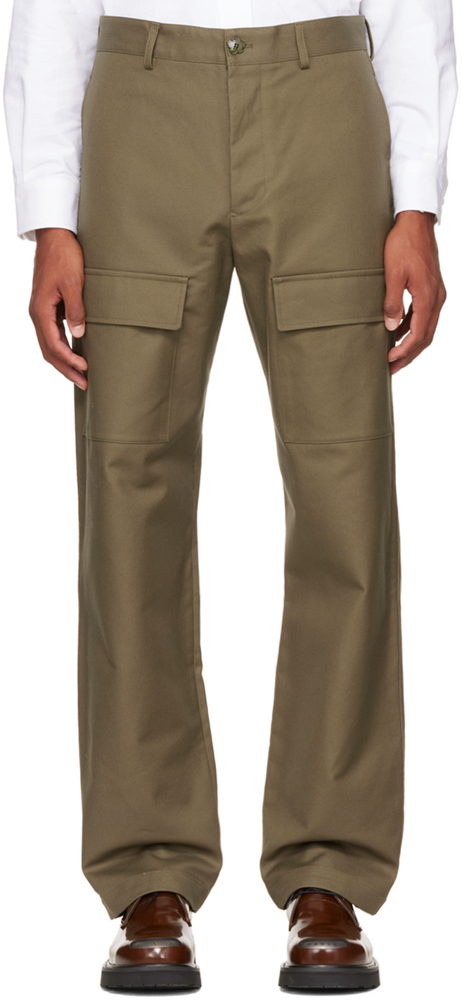 Kenzo Tapered Straight-leg Cargo Pants In Green