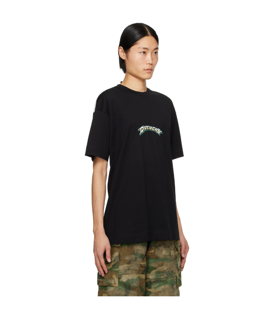 Givenchy Dragon Printed Crewneck T-shirt In Black