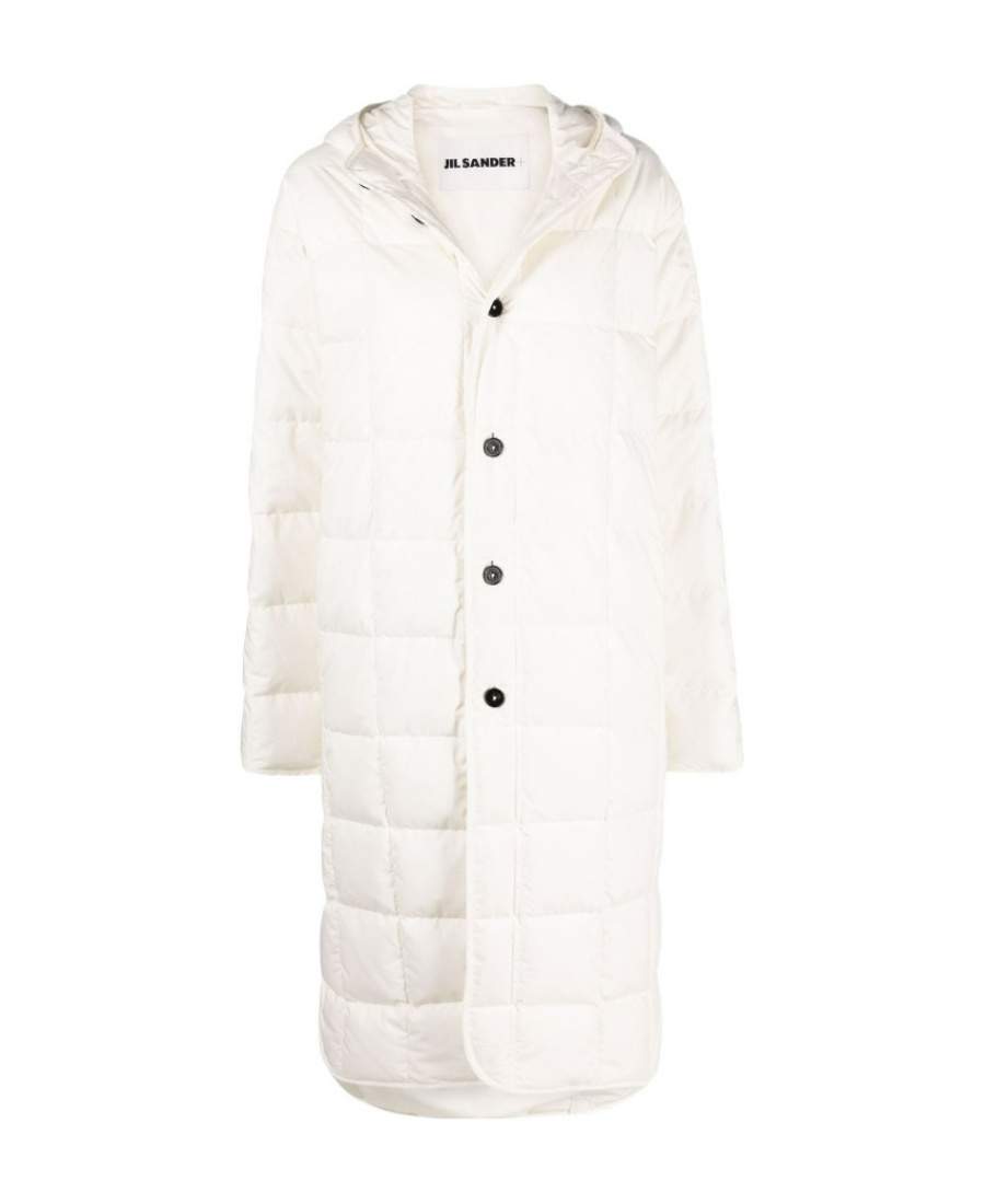 Jil Sander Button-fastening Padded Coat In White