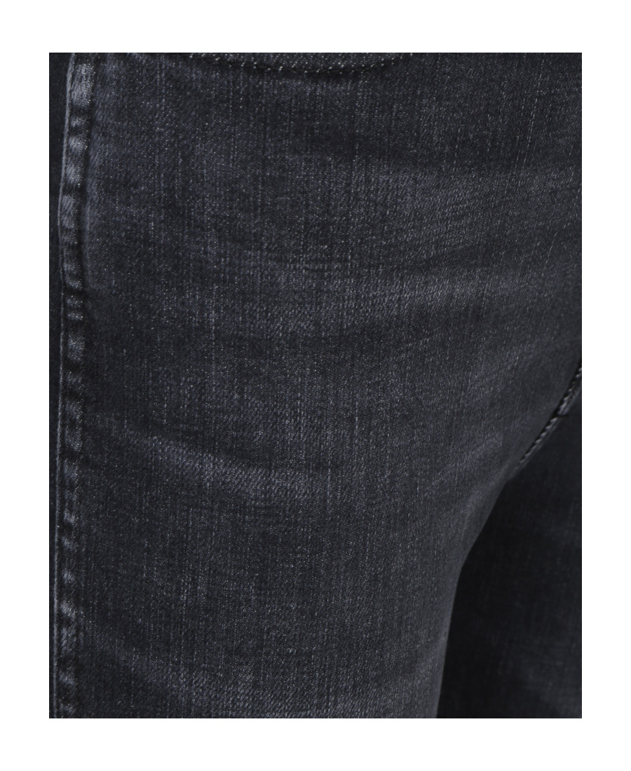 7 For All Mankind Cropped Denim Jeans In Black