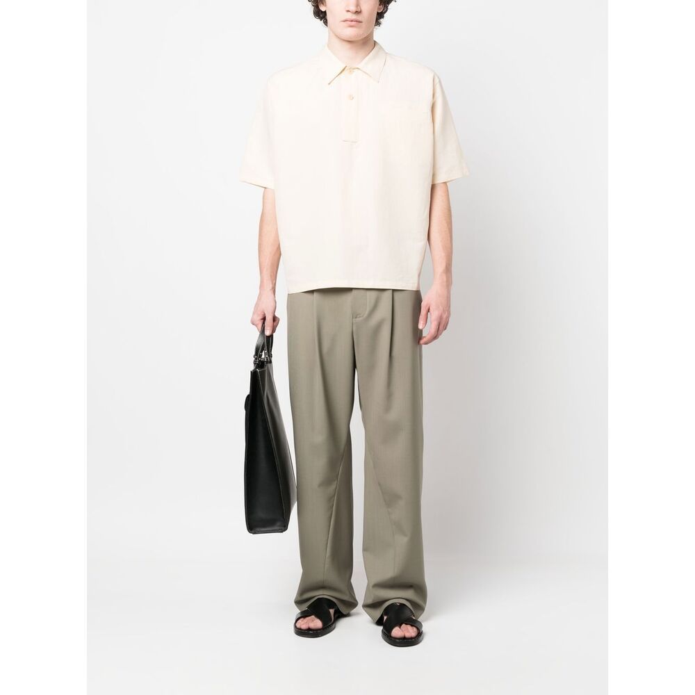 Auralee Washed-effect Classic Polo Shirt In Neutral