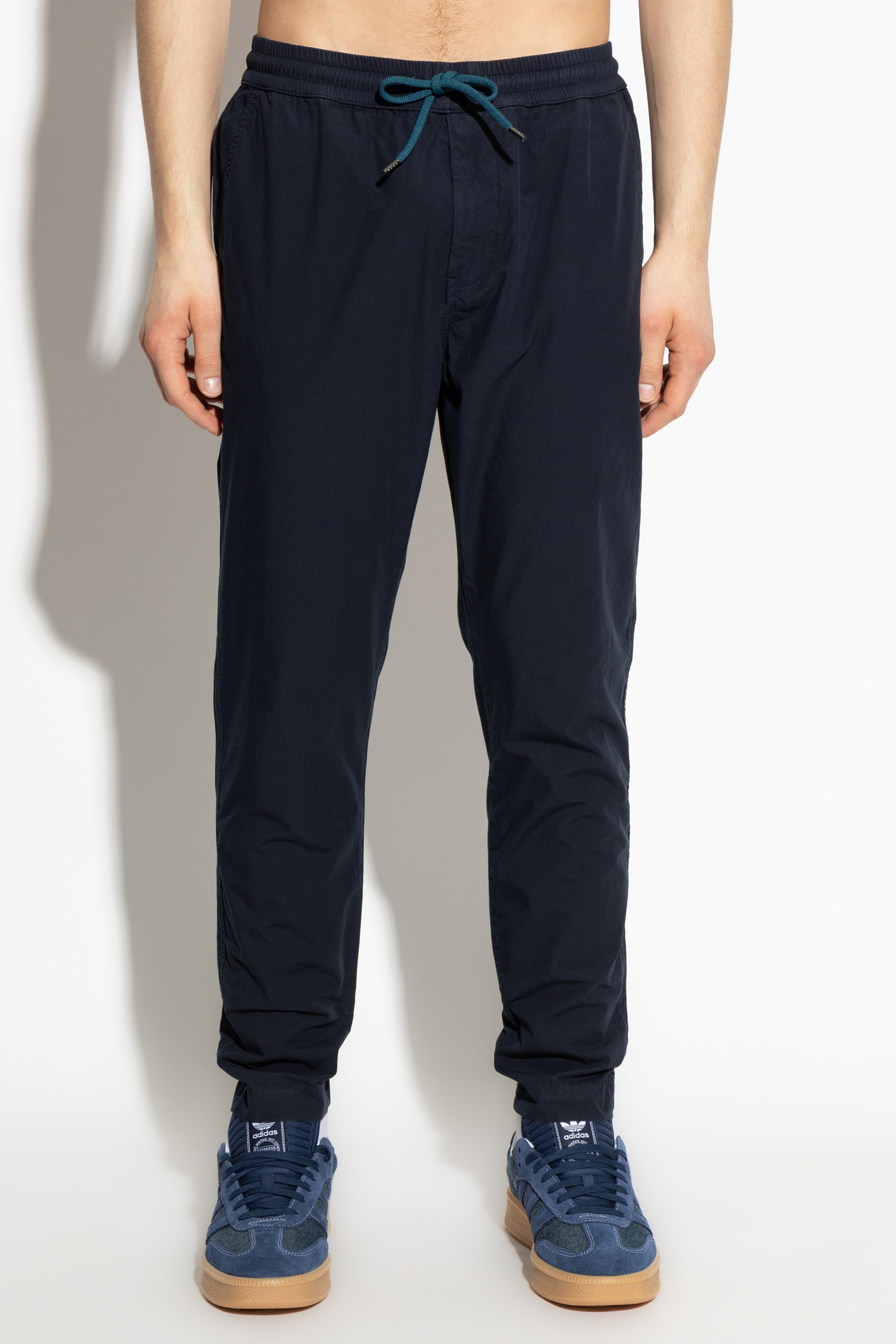 Ps By Paul Smith Ps Paul Smith Logo Patch Drawstring Track Pants In Black