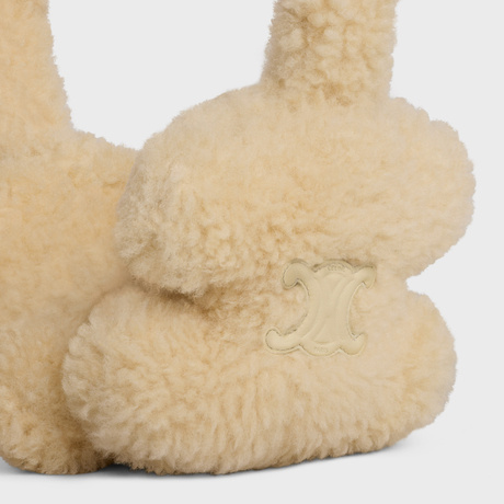 Celine Pattern Wool Earmuffs In Nude