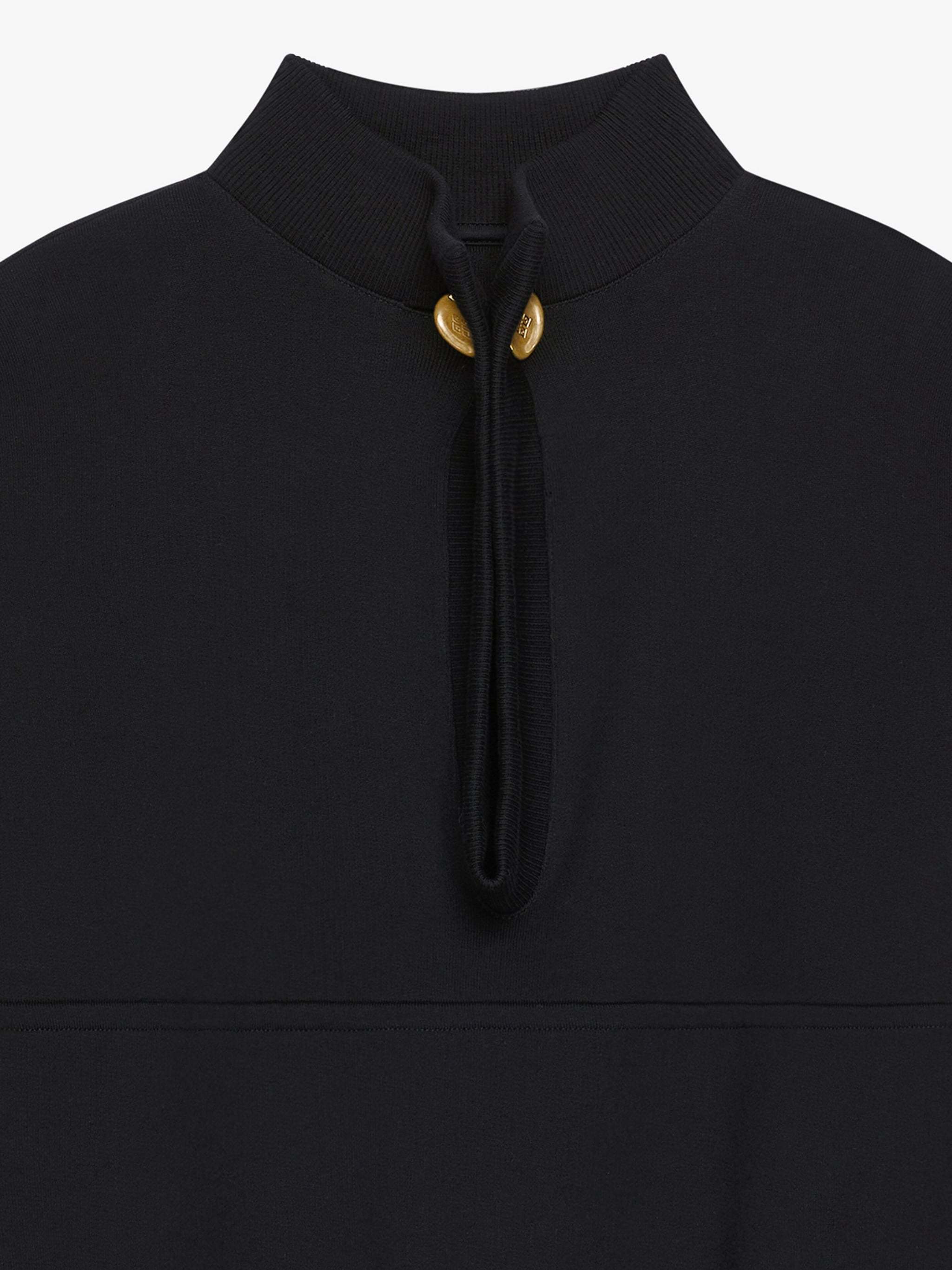 GIVENCHY SWEATSHIRT IN FLEECE WITH BUTTONED COLLAR