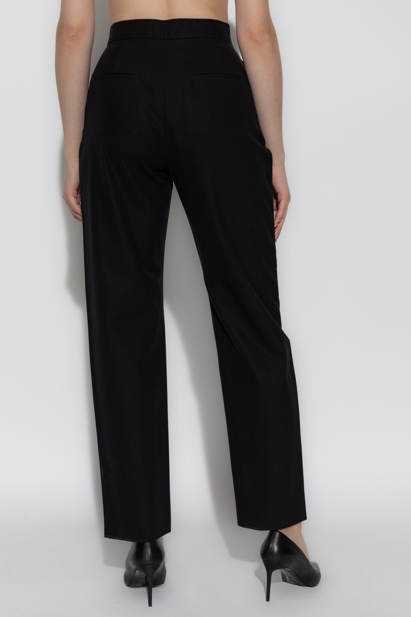 Max Mara Pleated Trousers In Black