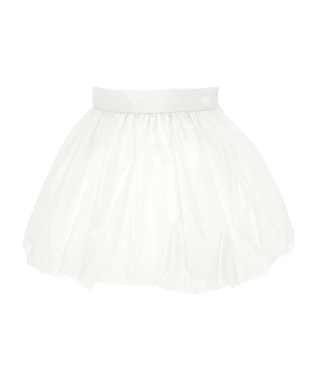 Monnalisa Puffball Taffeta Skirt In White