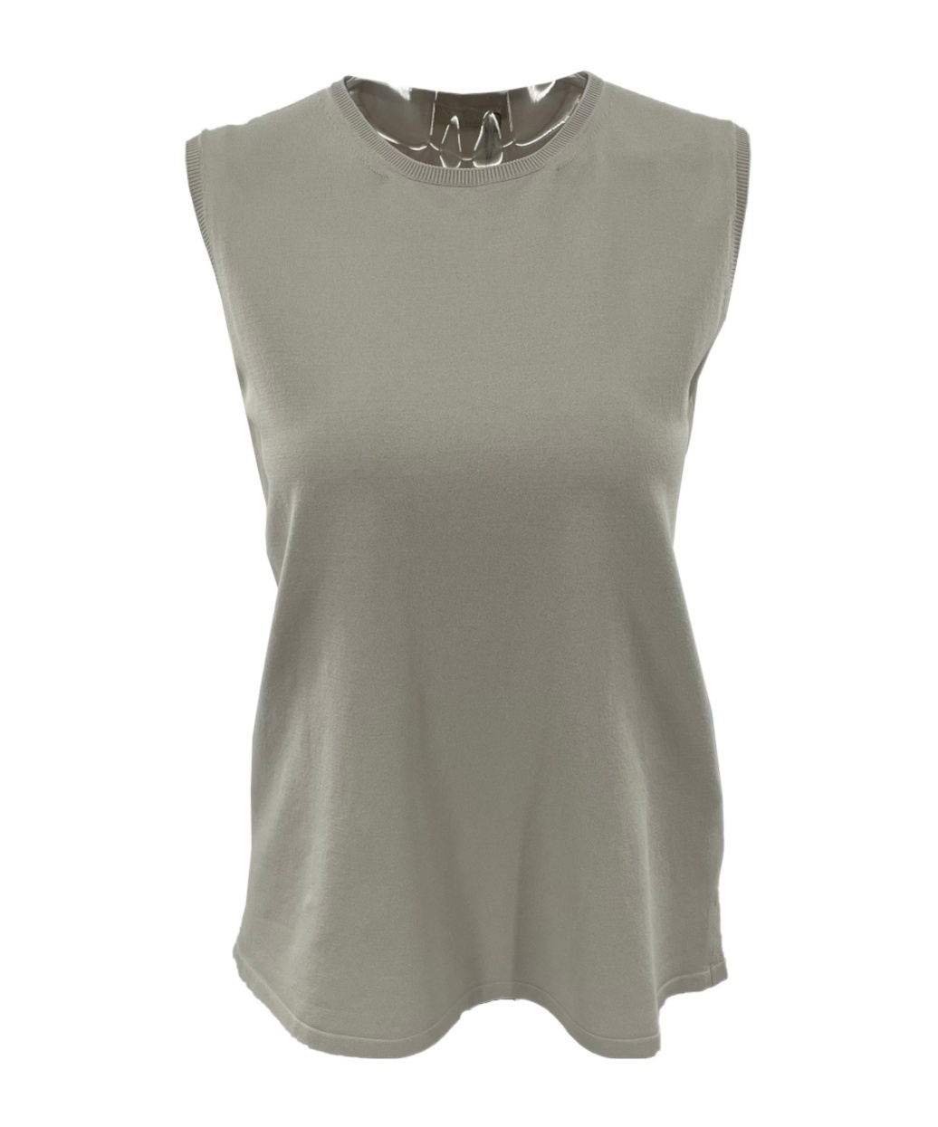 Max Mara Sleeveless Shirt In Gray
