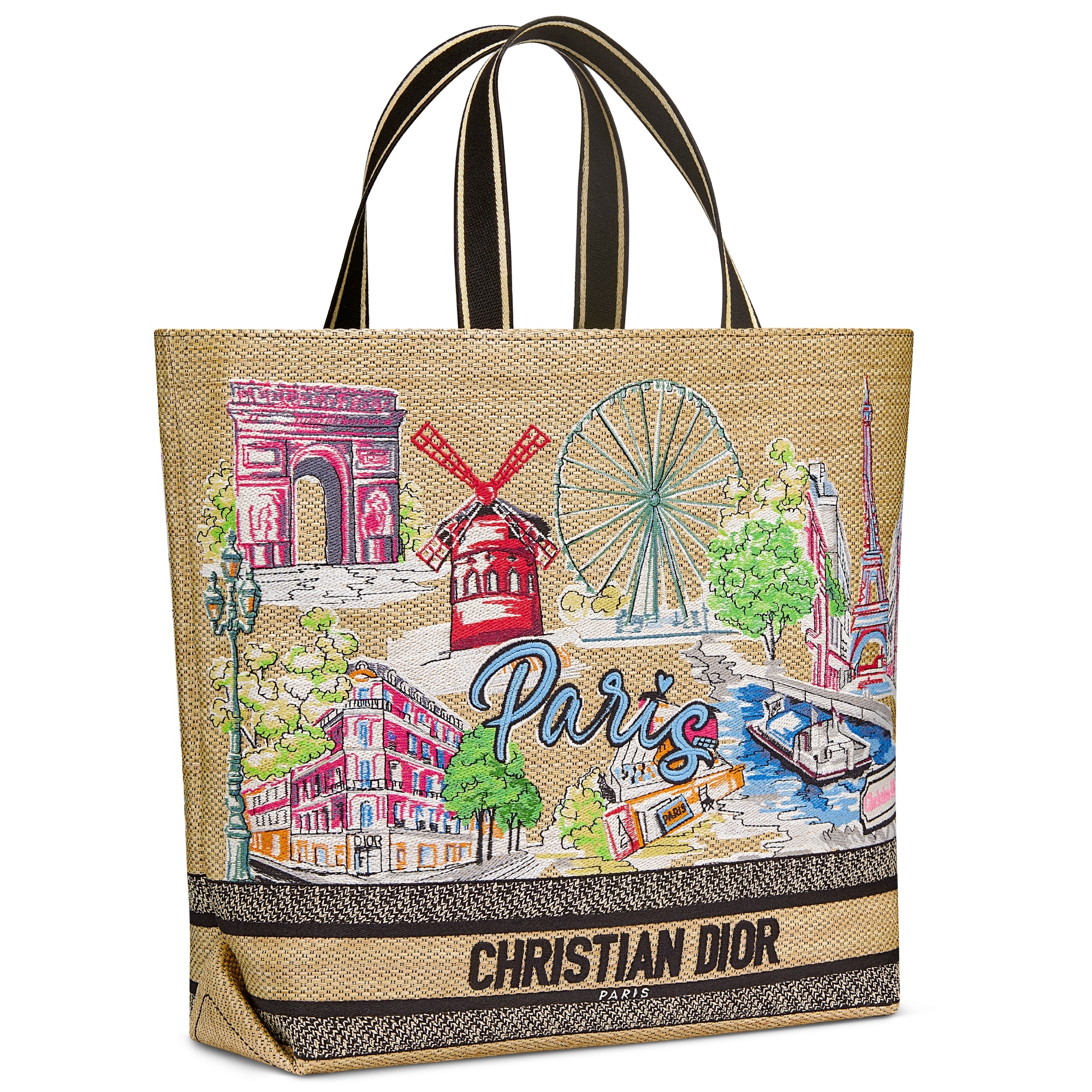 Dior Double Handle Crossbody Bag In Multi