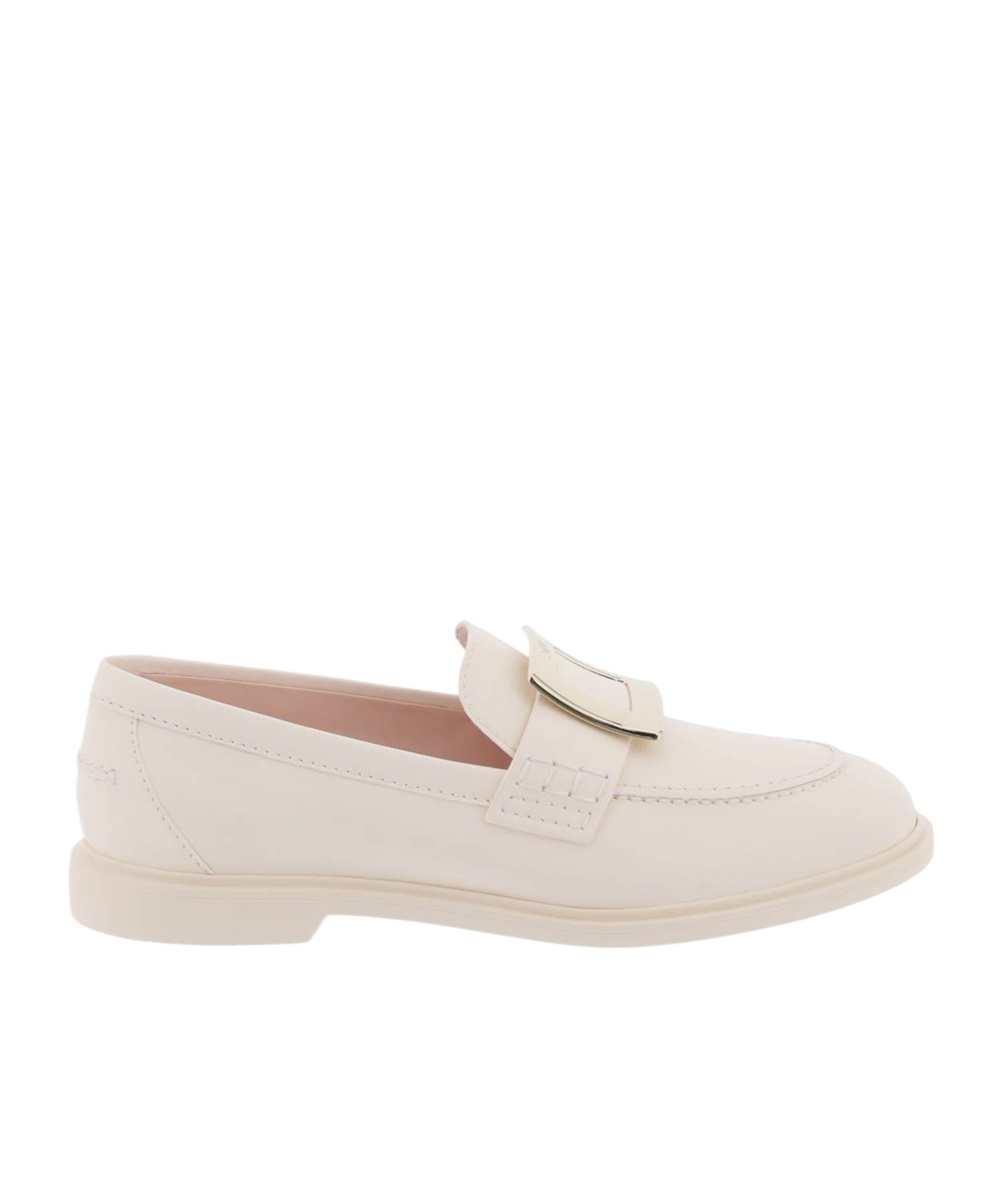 Roger Vivier Women's Viv Ranger Leather Loafers In Nude