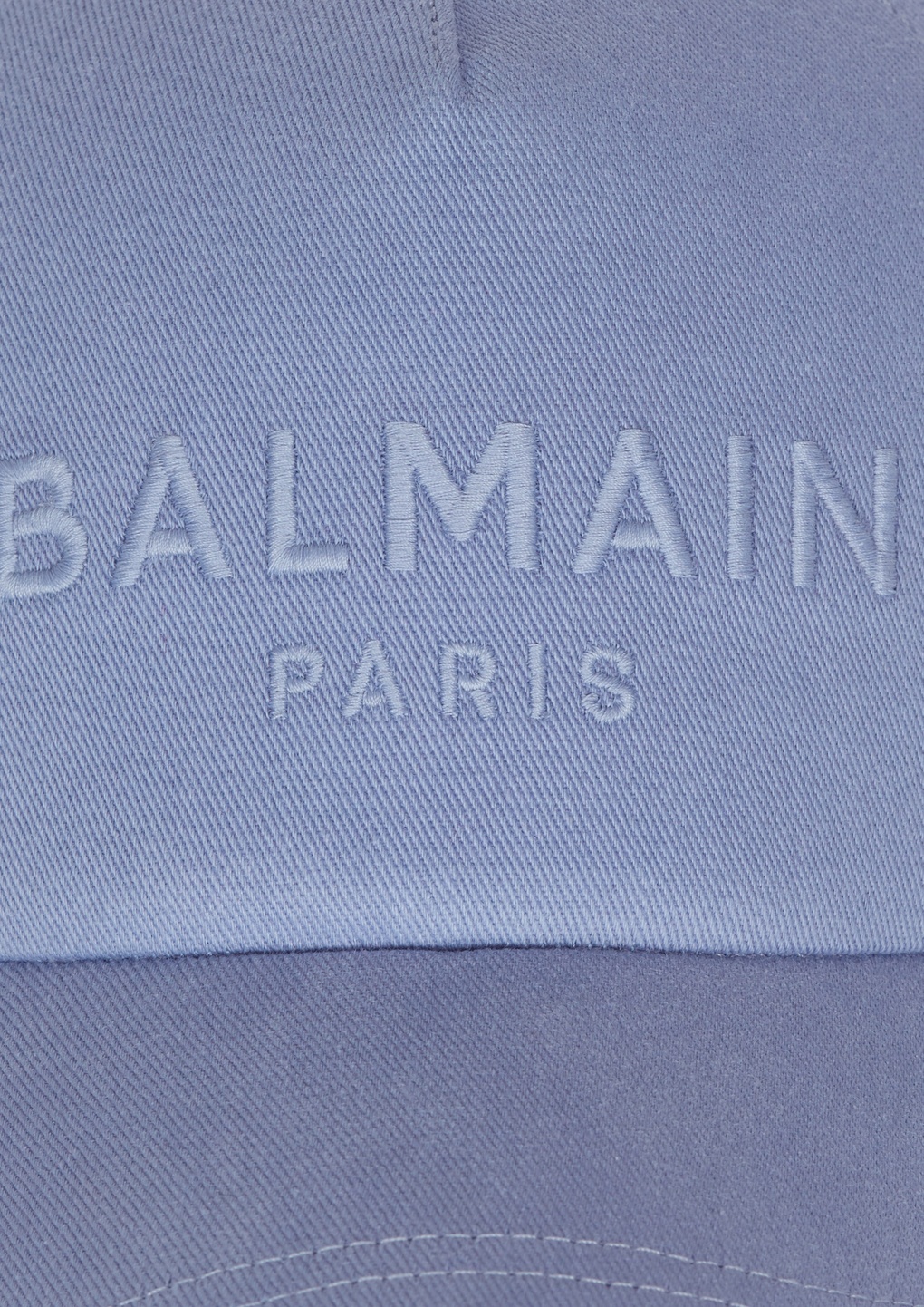 Balmain Logo-embroidered Cotton Cap In Blue