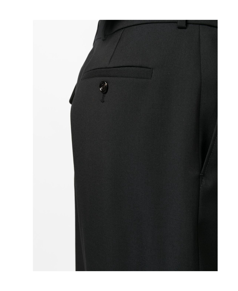 Alexander Mcqueen Wool Tailored Trousers In Black