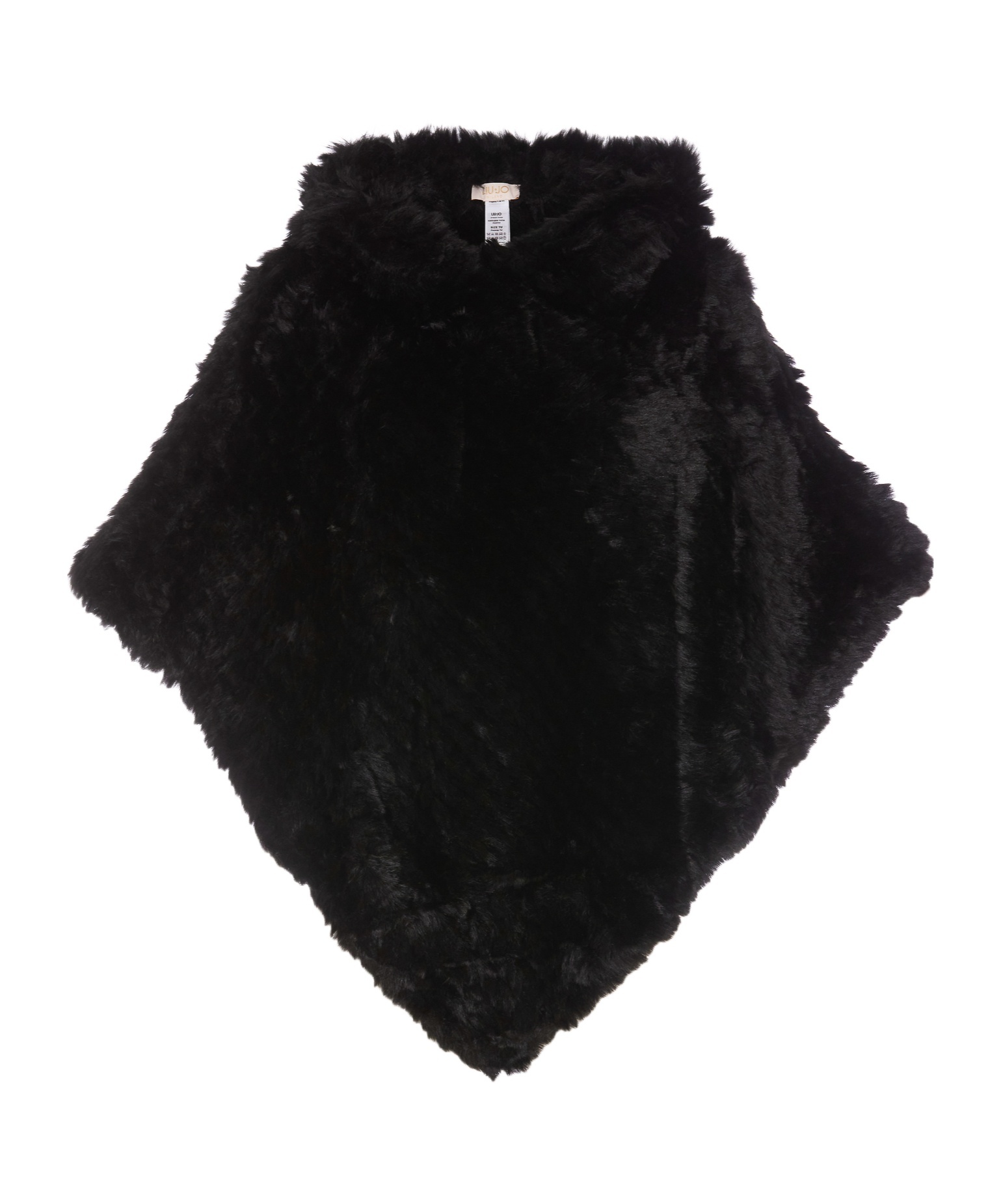 Liu •jo Faux-fur Poncho In Black