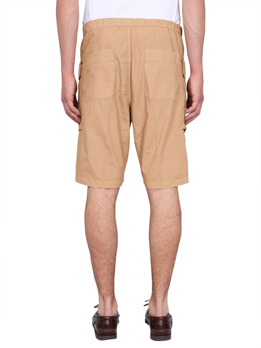 Aspesi Lou Bermuda Shorts Elastic Waistband In Brown