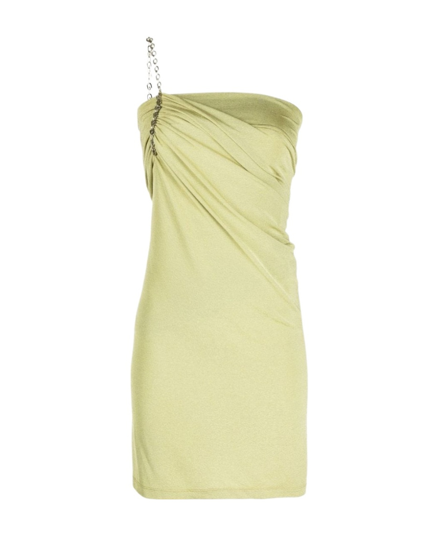 Givenchy One-shoulder Gathered Dress In Yellow