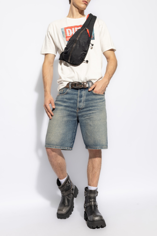Diesel Denim Shorts Trousers Light Blue In Gray