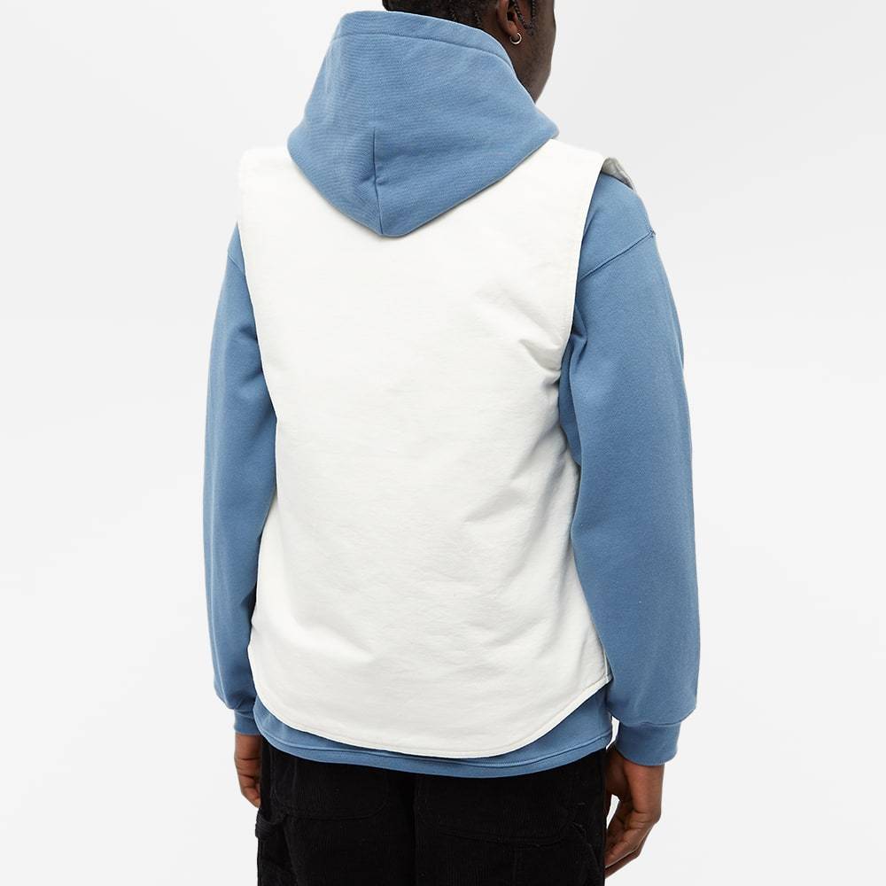 Carhartt Vest With Patch Pockets And Ribbed Collar In White