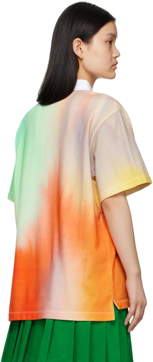 Maison Kitsuné Graded Pattern Polo Shirt In White