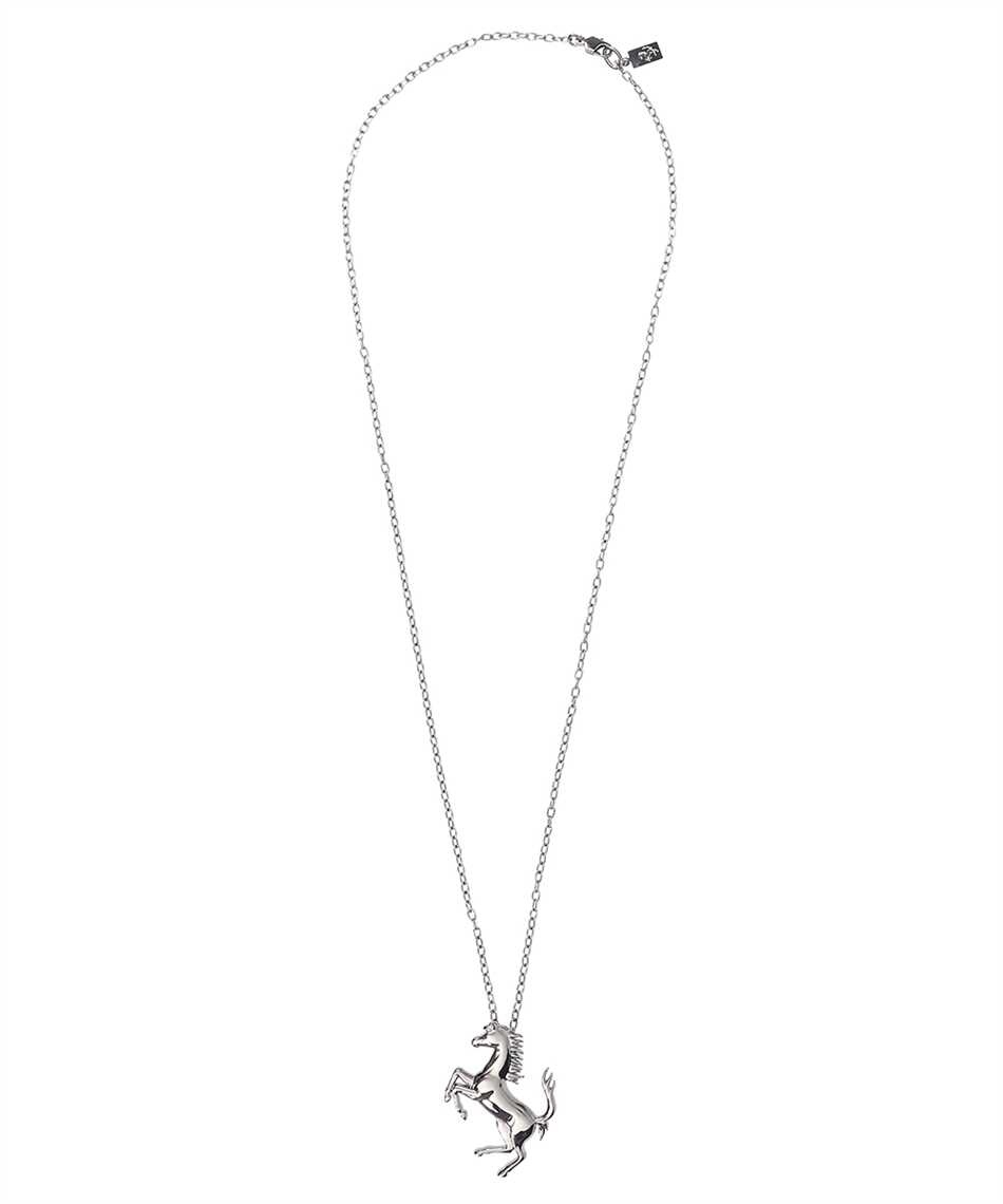 Ferrari Logo Necklace In White