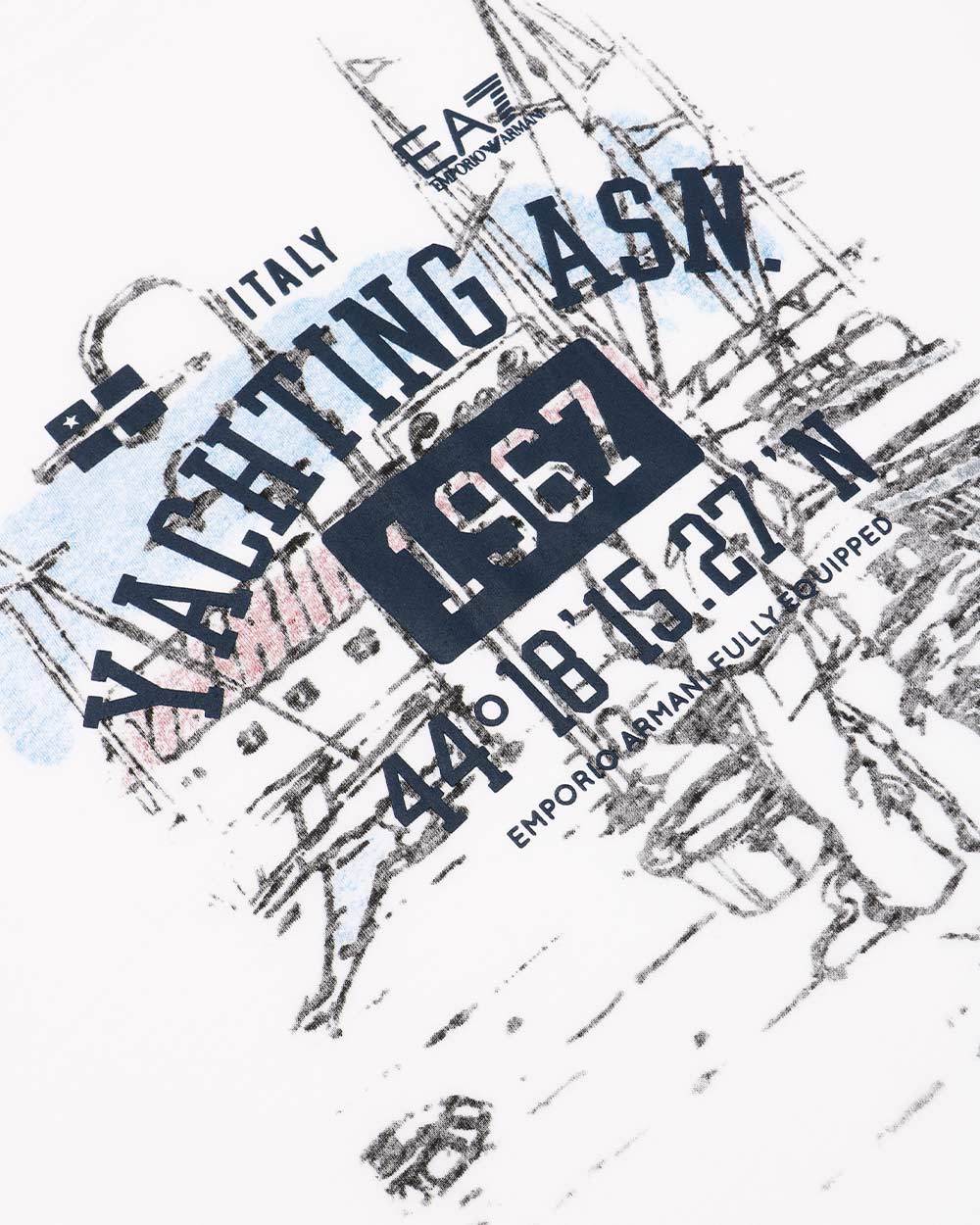 EA7 ROUND COLLAR LOGO T-SHIRT