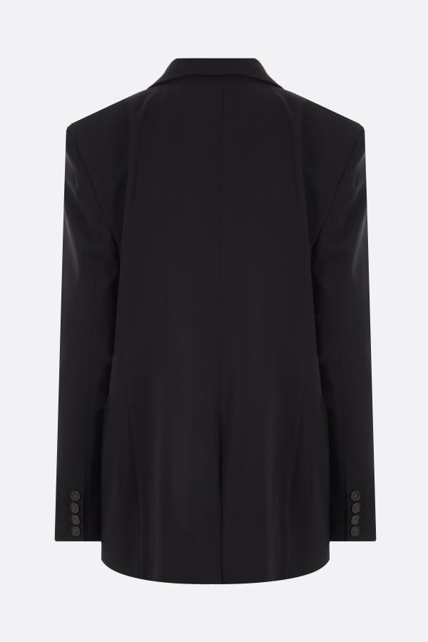 Stella Mccartney Fluid Viscose Blend Oversized Blazer In Black