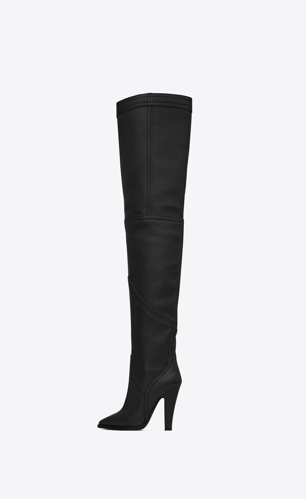 Saint Laurent Kensington Over-the-knee Boots In Black