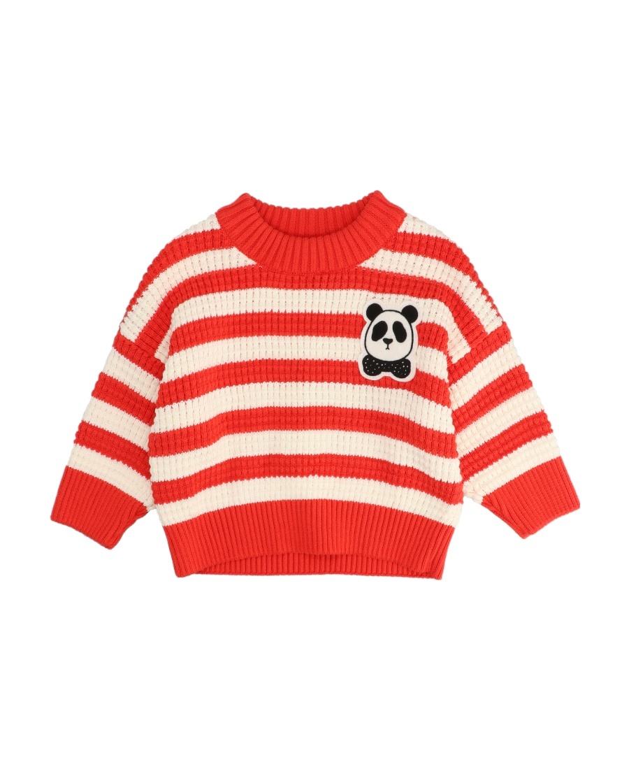 Shop Mini Rodini Round Neck Long-sleeved Sweater In Red