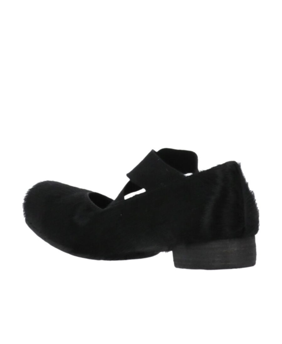 Uma Wang 23mm Square-toe Leather Ballerina Shoes In Black