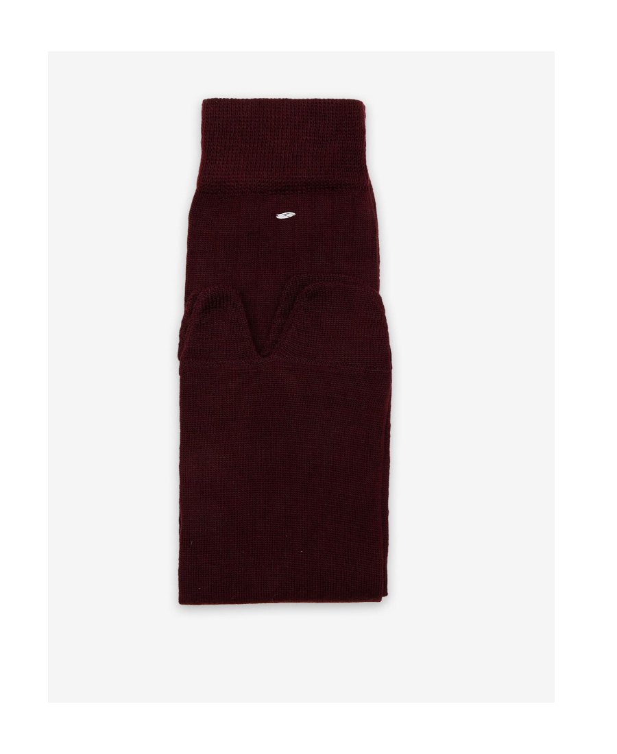 Shop Maison Margiela Tabi-toe Ribbed-knit Socks In Brown