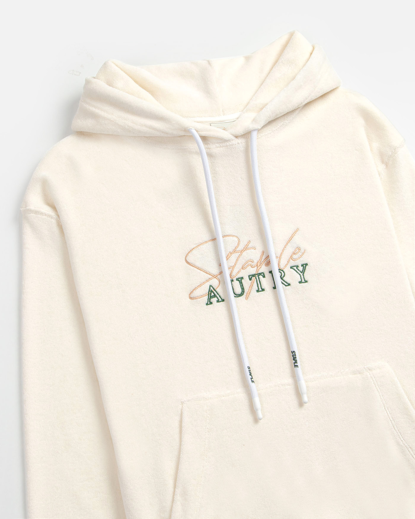 Autry White Hoodie With Logo X Staple Embroidery In White