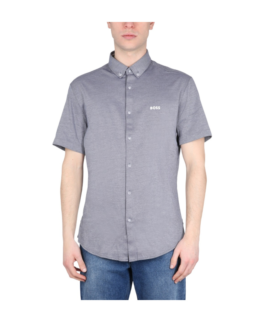 Hugo Boss Shirt With Logo In Gray
