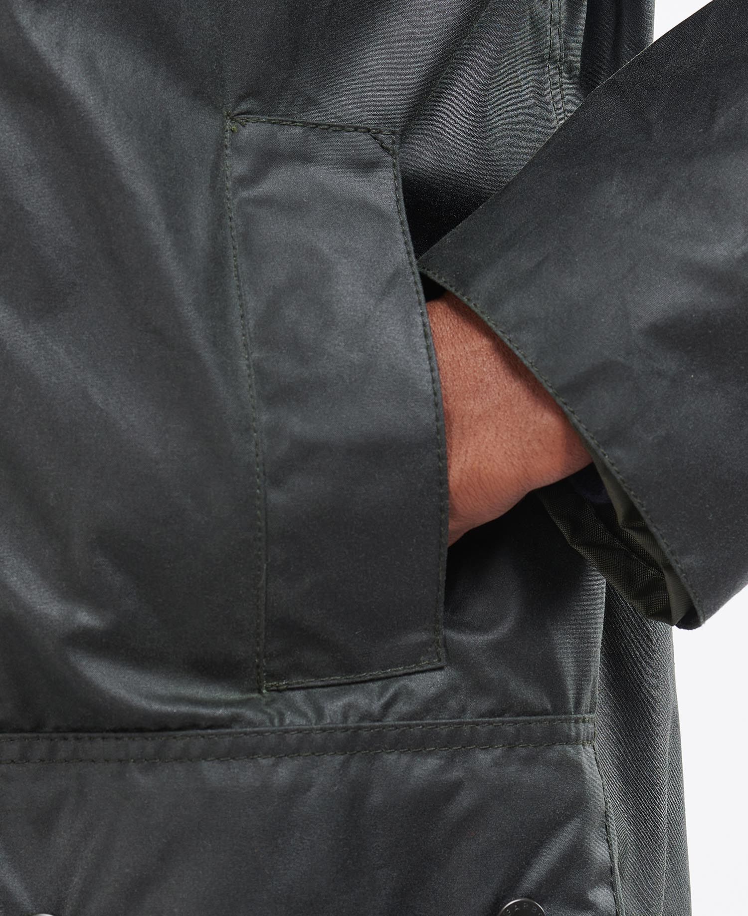 BARBOUR BORDER WAXED LIGHTWEIGHT JACKET
