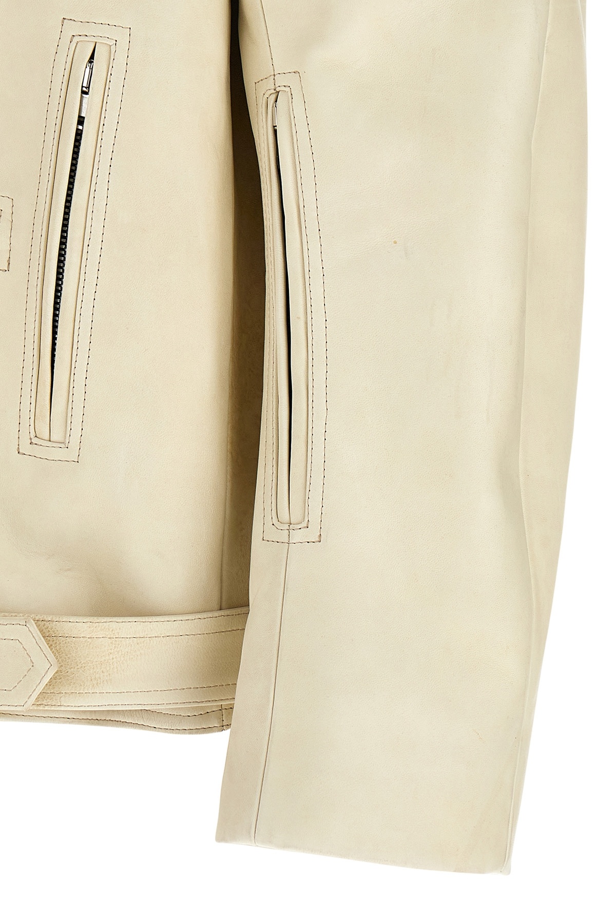 Rick Owens Hooded Stooges Jacket In Nude