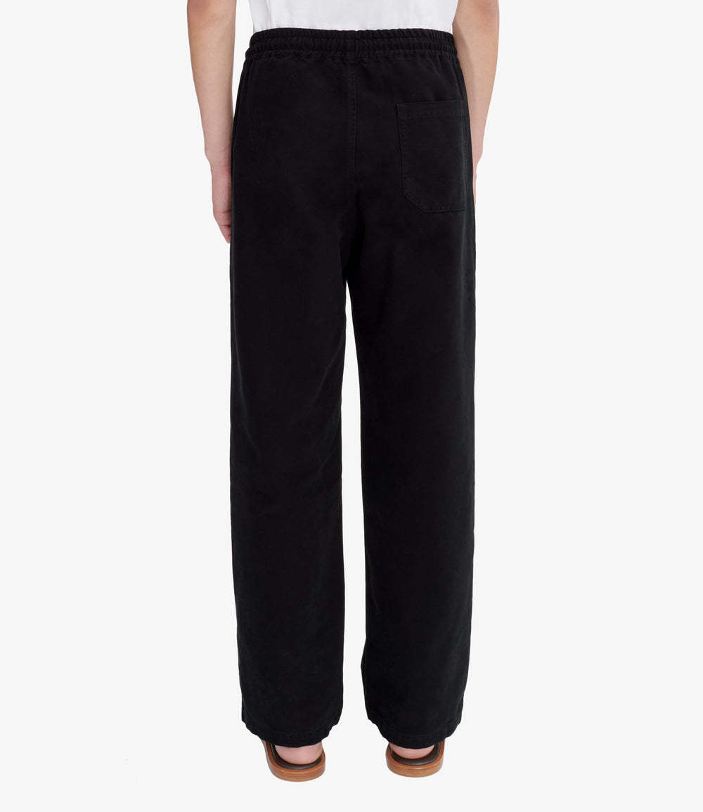 Apc Renato Pleated Wool Trousers In Black
